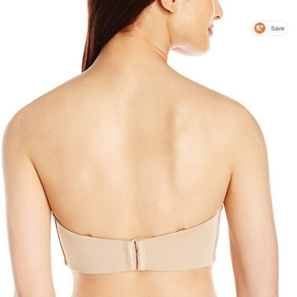 Lilyette 939 Women's Tailored Strapless Minimizer Bra, Size 34D - Beige - Picture 2 of 4